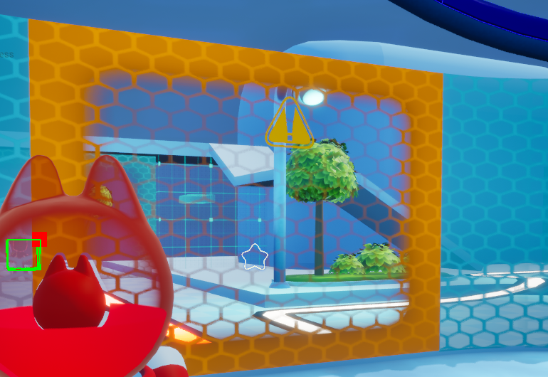 A firewall glowing orange in a critical, about-to-break state, seen from an enemy's point of
                view.