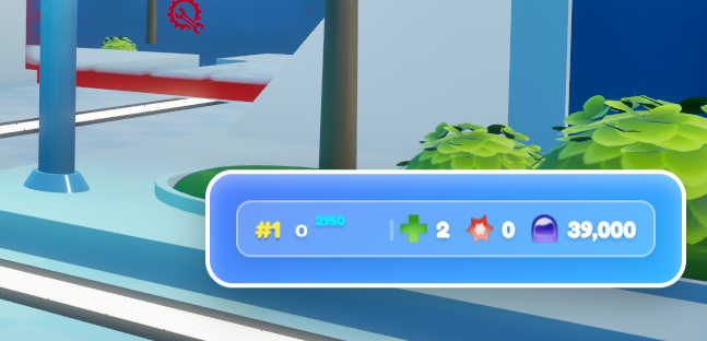 The in-game spectator leaderboard showing a player's rank, stats, and data count in real time.