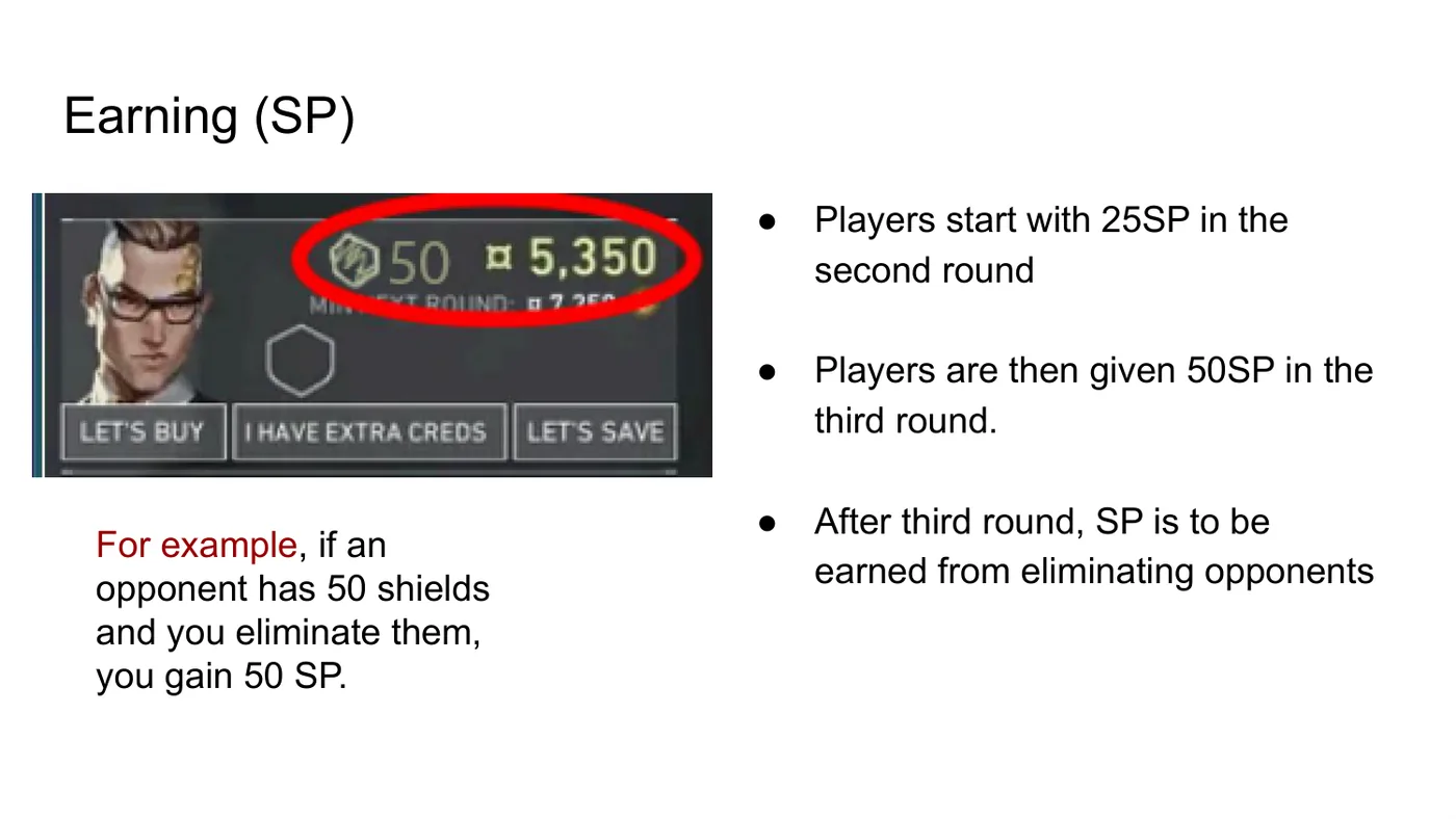Slide explaining how Shield Points are earned by eliminating shielded opponents.