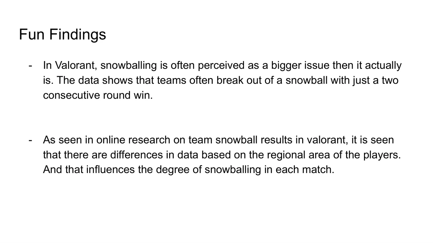 Slide of research findings noting that snowballing is perceived as a bigger issue than it measurably is.